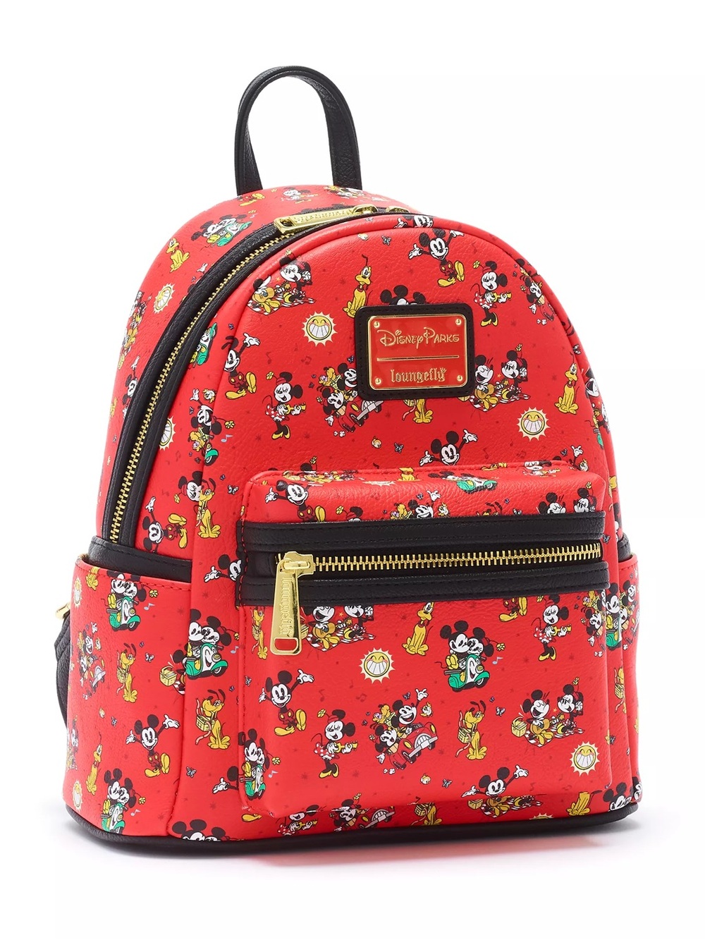 Loungefly Mickey, Minnie and Pluto Mini Backpack
